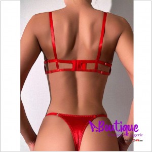 Conjunto de lenceria con detalle de moño de regalo