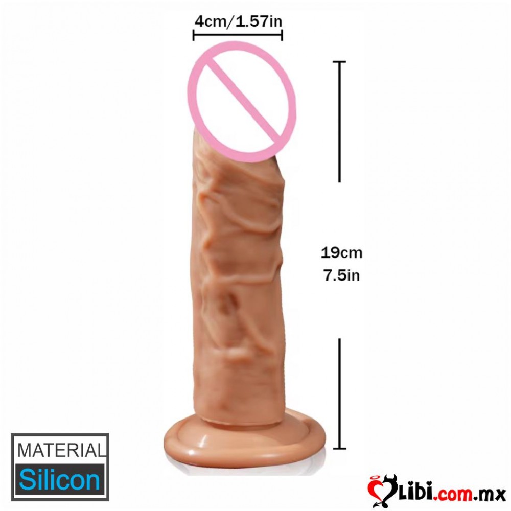 Silicona Realista Enorme Consolador Ventosa Anal Juguete Sexual Vagina para Mujeres Carne 7 pulgadas