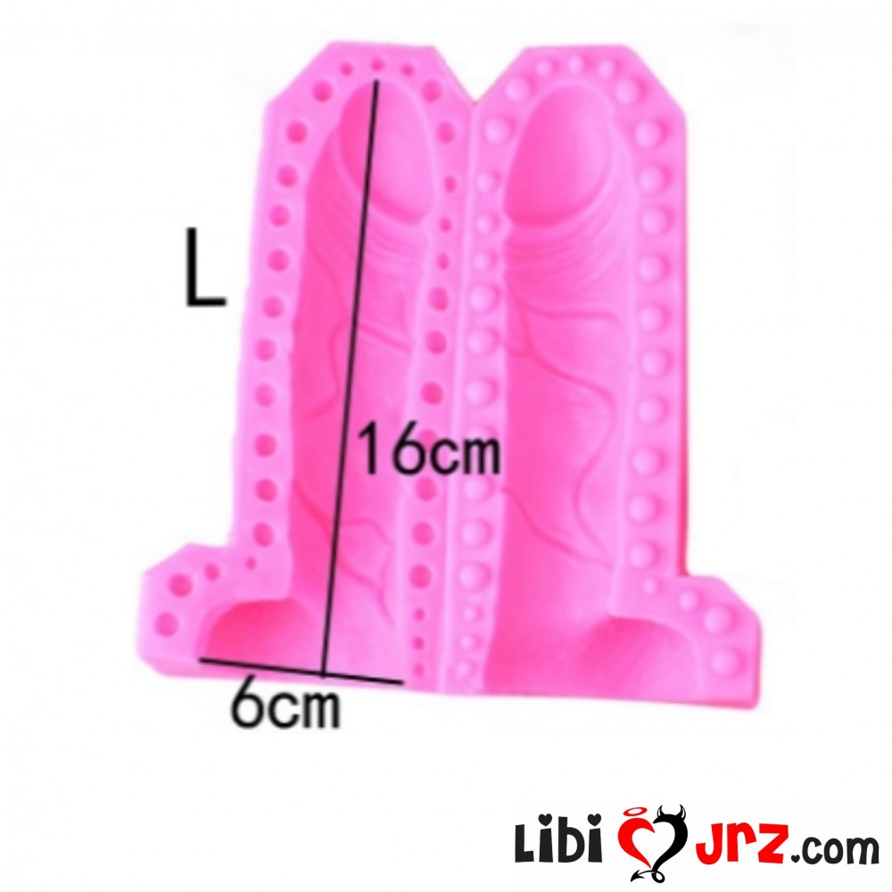 Molde de silicon grado comestible en forma de pene.