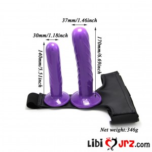 Arnes correa suave doble penetracion uso femenino con dildos intercambiables con vibracion