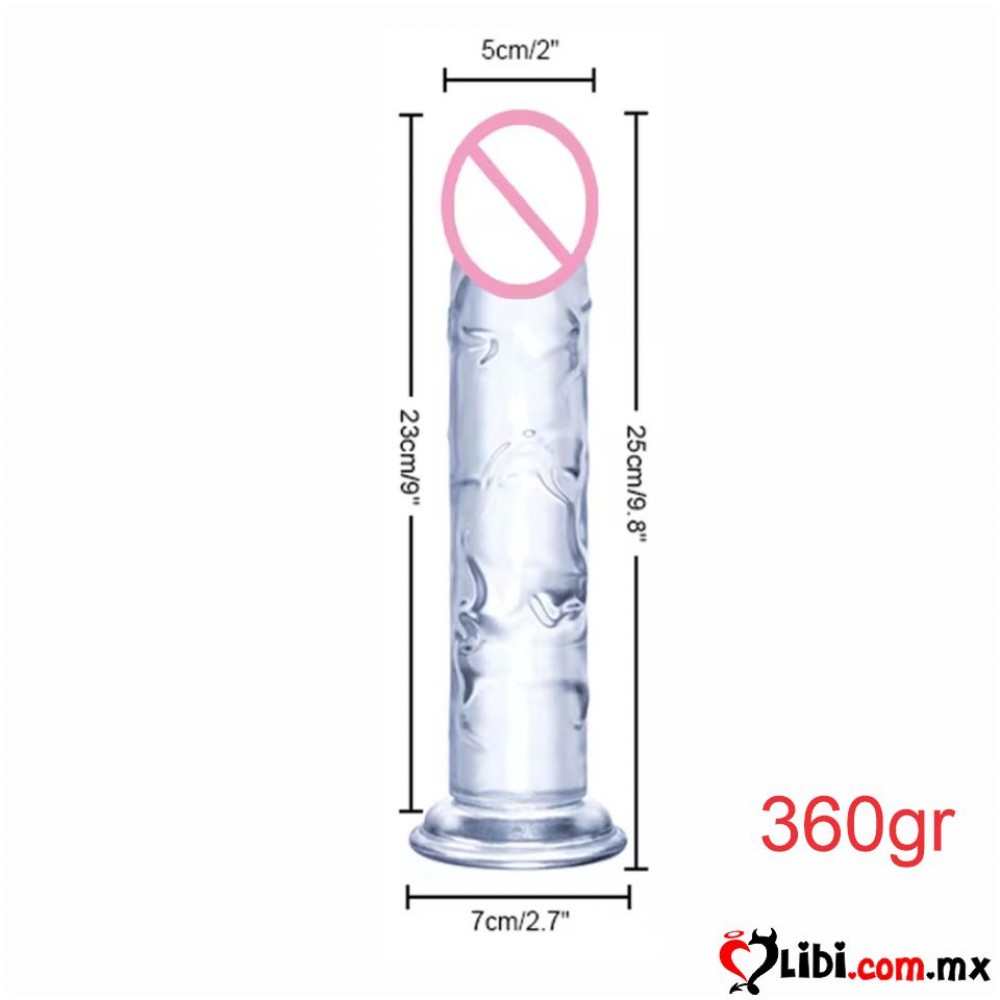 Sexshop Consolador de silicon realista 10 pulg, pene grande transparente, Juguetes sexuales anales, masturbadores vagina