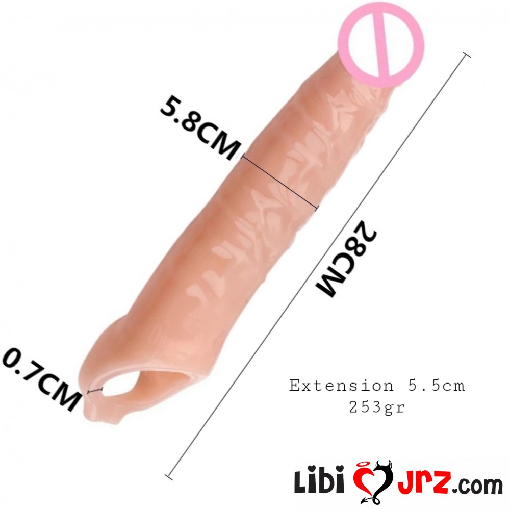 Sexshop Funda de pene reutilizable para hombres, condon extensor de pene  grande, extensión de pene, agrandamiento de pene